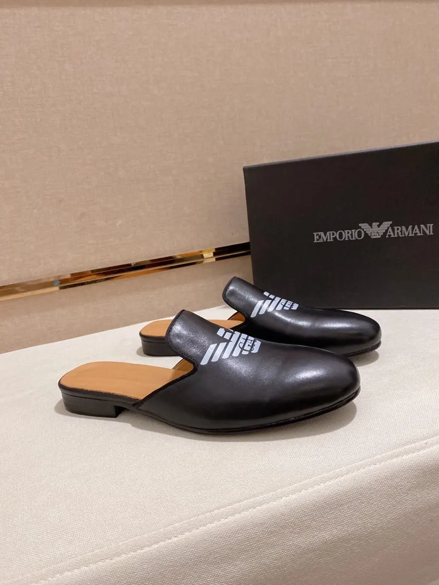 Armani Style Leather Men's Shoes Lookbook Reference image 4