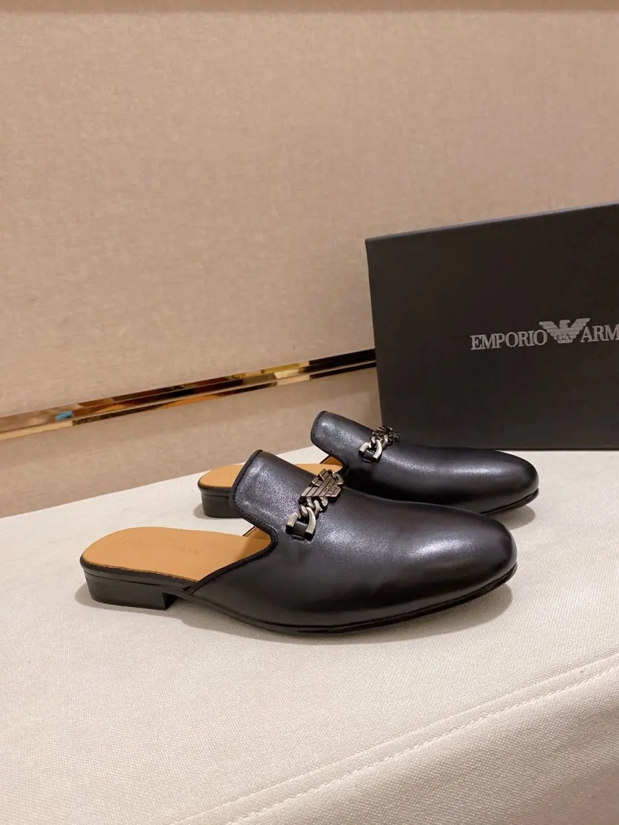 Armani Style Leather Men's Shoes Lookbook Reference image 4