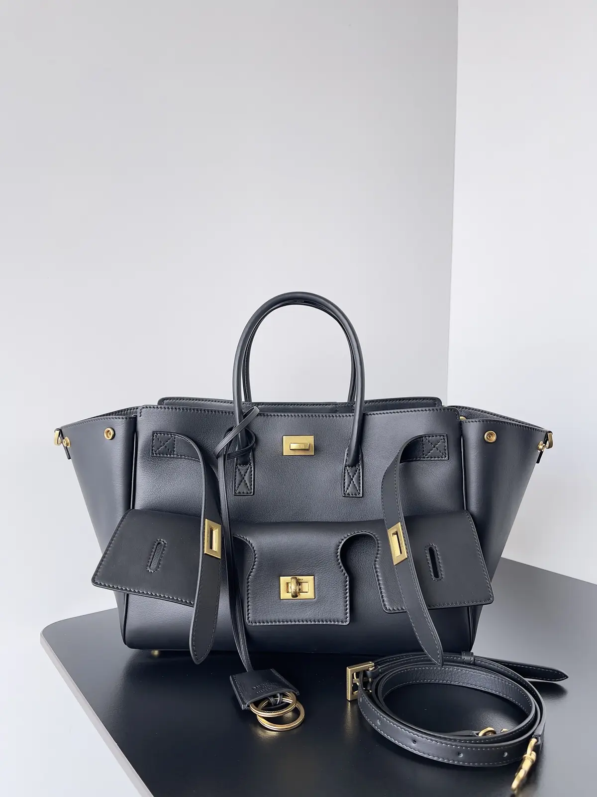 Balenciaga Style Beige Leather Crossbody Bag Lookbook Reference image 1