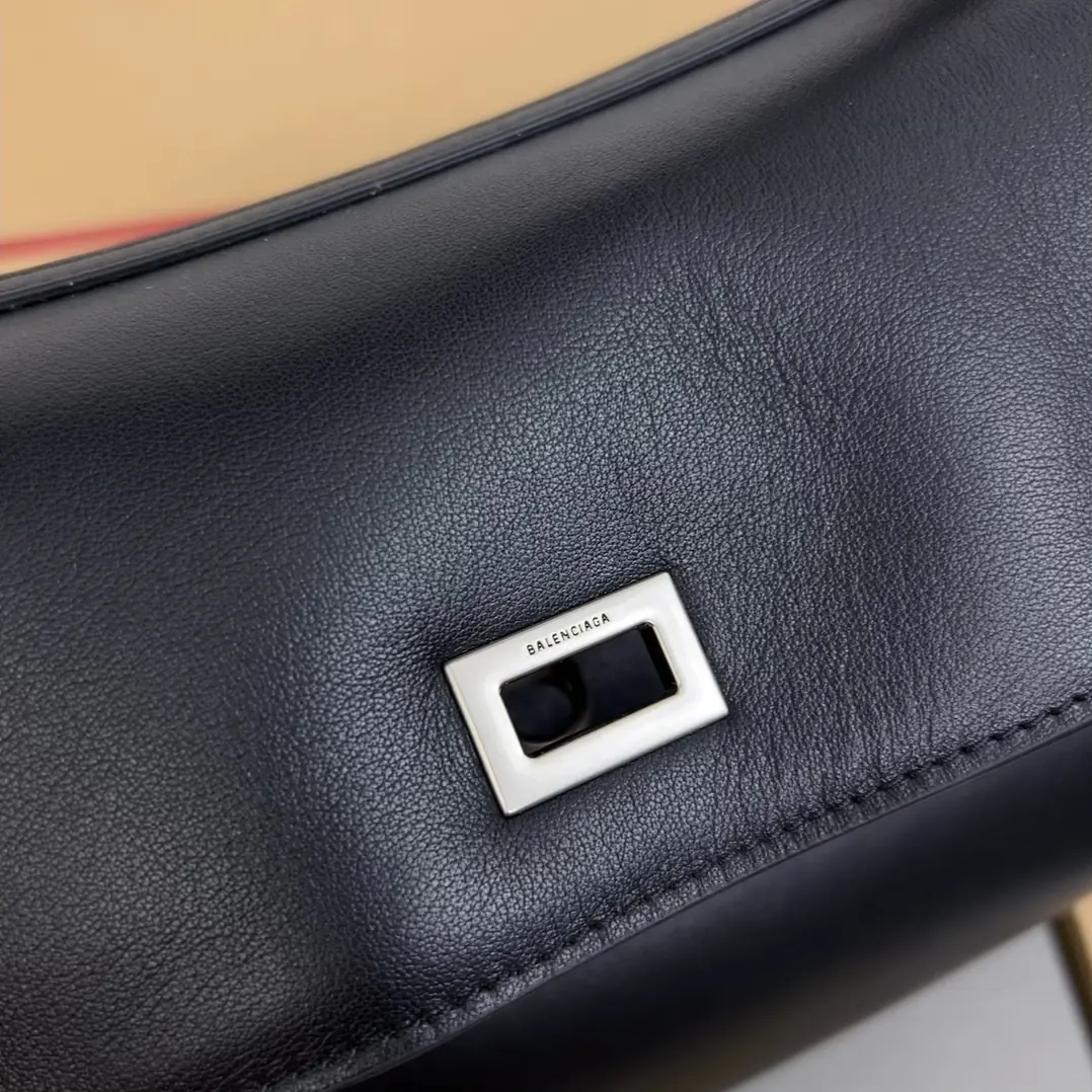 Balenciaga Style Black Leather Bag Lookbook Reference image 6