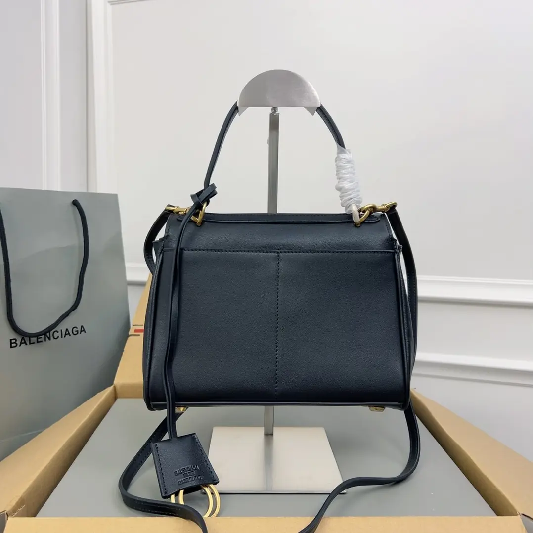 Balenciaga Style Black Leather Bag Lookbook Reference image 2