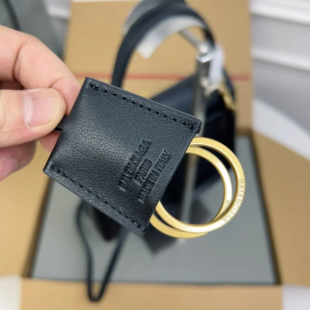 Balenciaga Style Black Leather Bag Lookbook Reference image 6