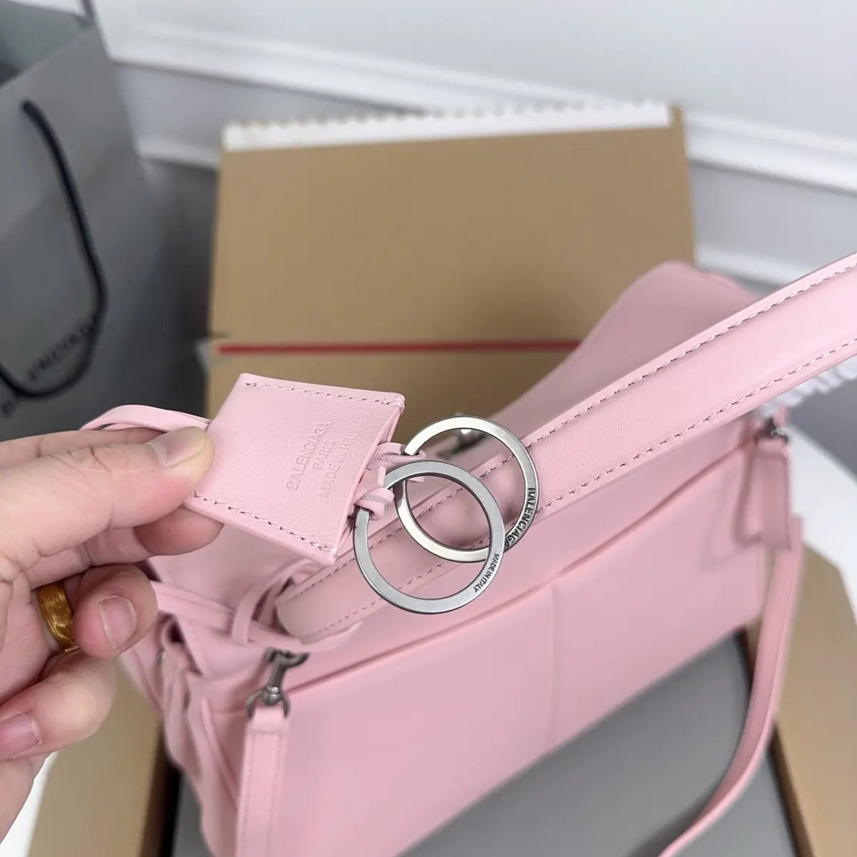 Balenciaga Style Black Leather Bags Lookbook Reference image 4
