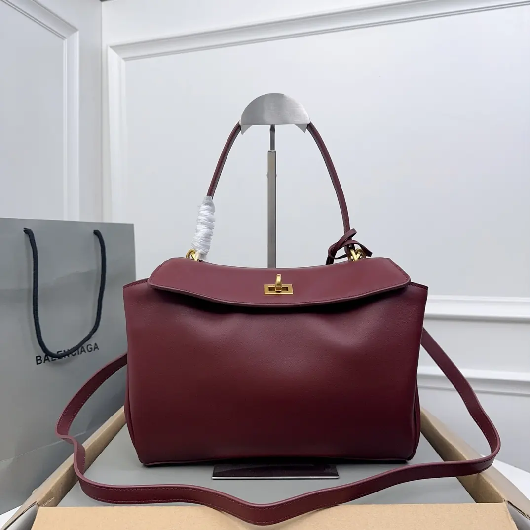 Balenciaga Style Black Leather Bags Lookbook Reference image 1