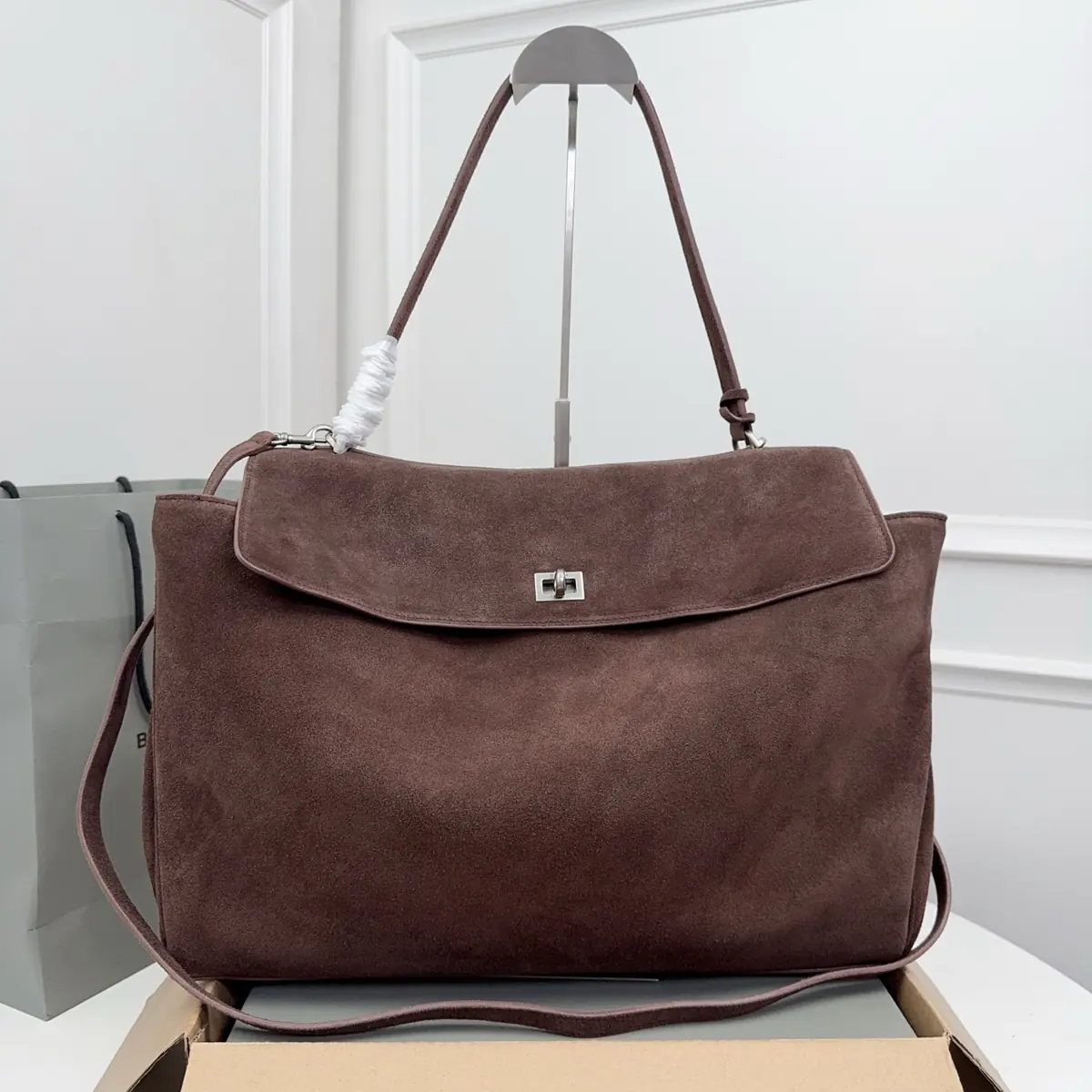 Balenciaga Style Black Leather Bags Lookbook Reference image 1