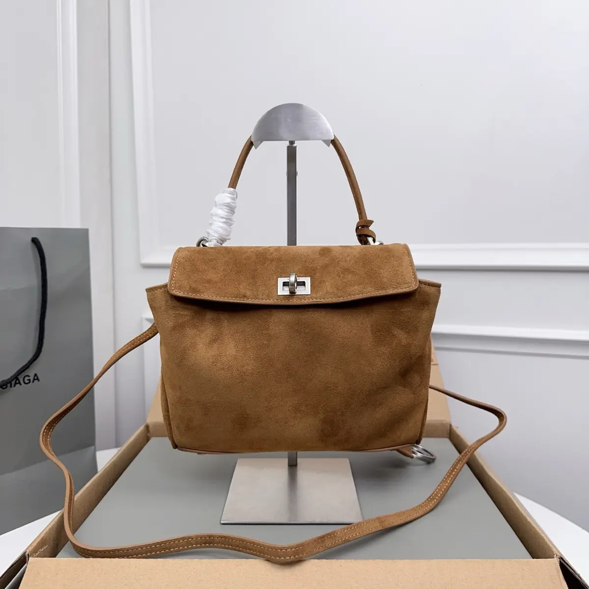 Balenciaga Style Brown Leather Bags Lookbook Reference image 1