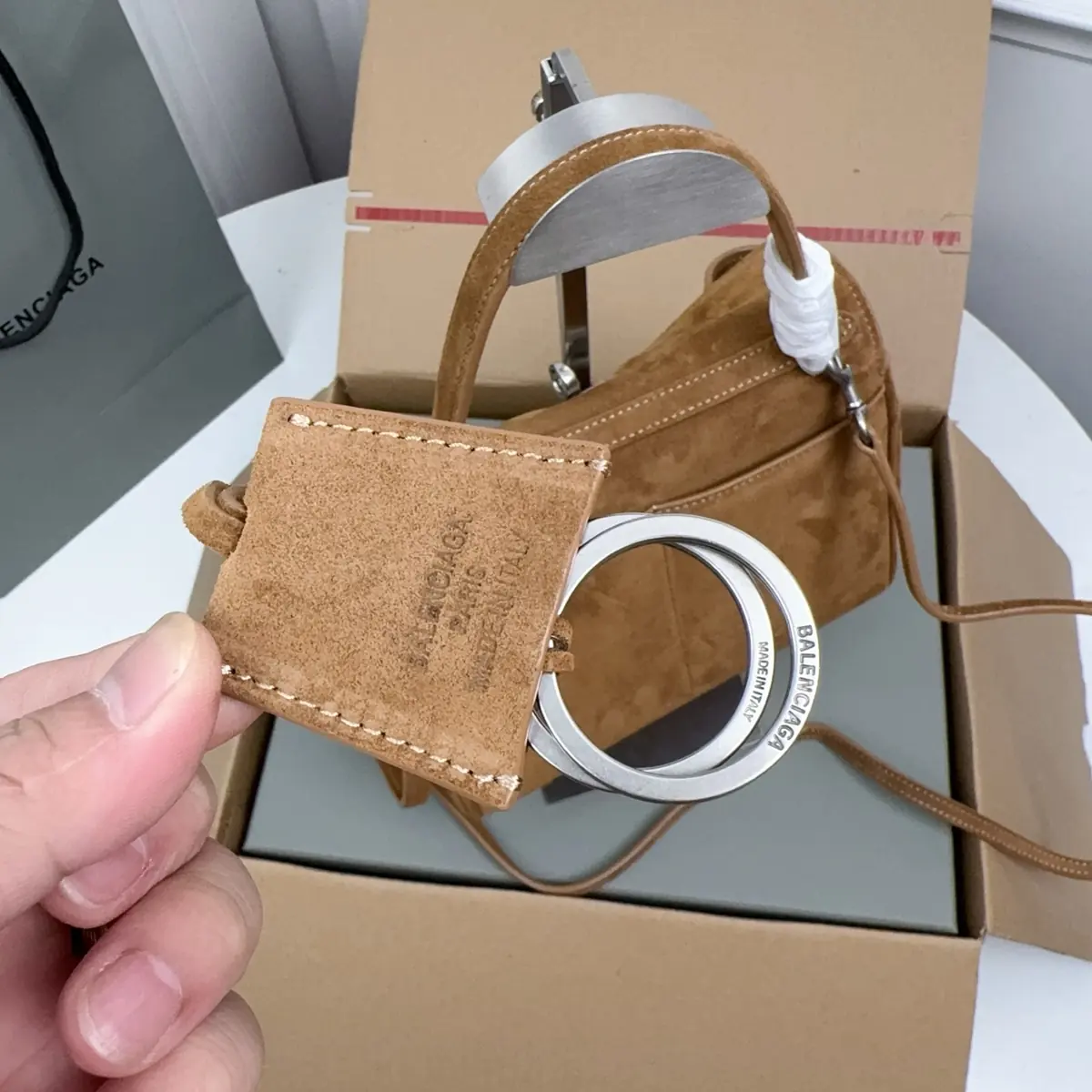 Balenciaga Style Brown Leather Bags Lookbook Reference image 5