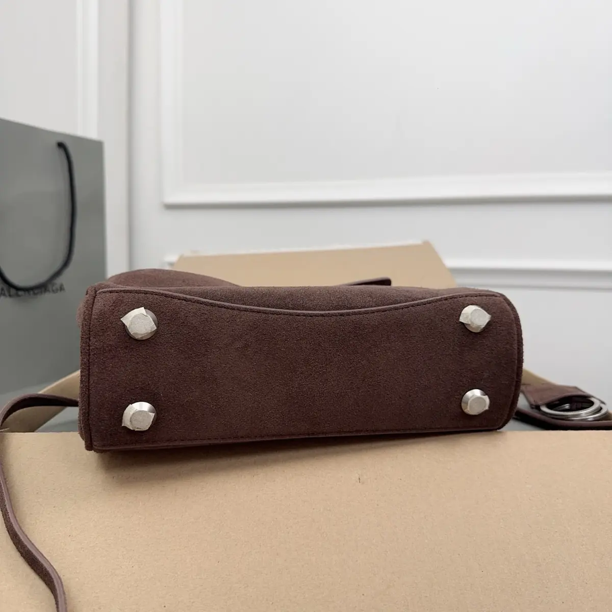 Balenciaga Style Brown Leather Bags Lookbook Reference image 6