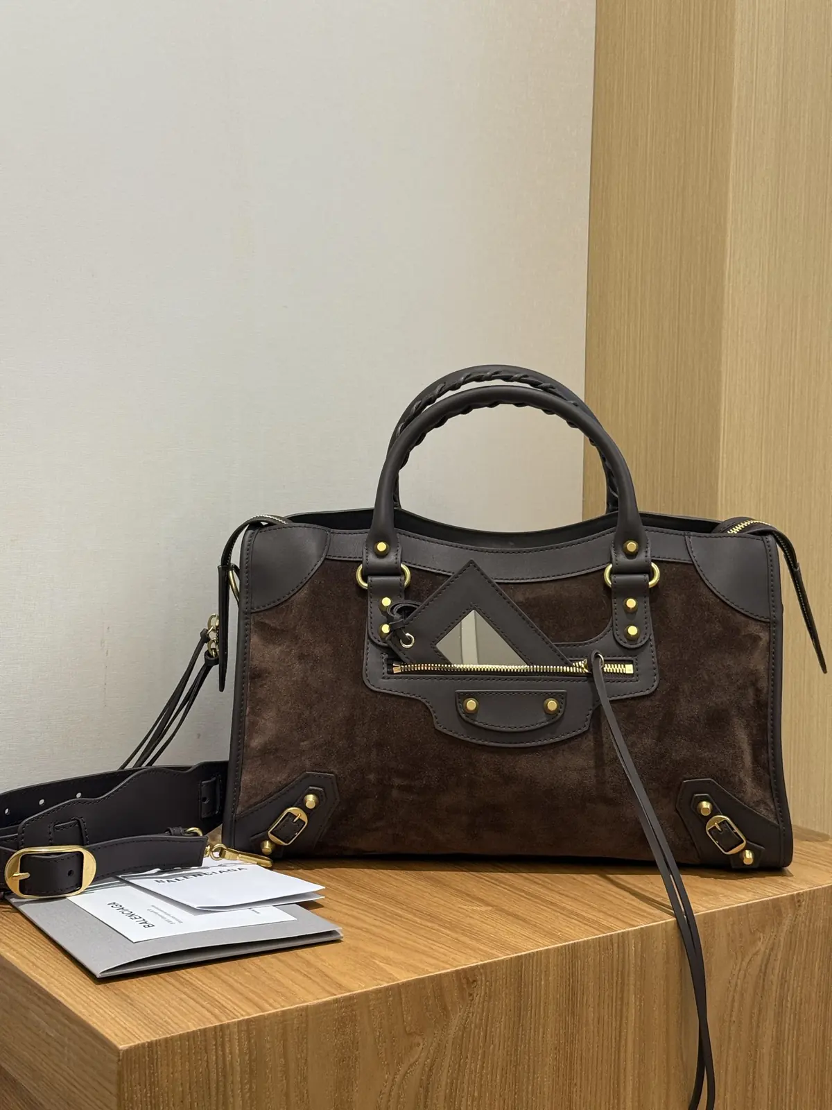 Balenciaga Style Brown Leather Bags Lookbook Reference image 1