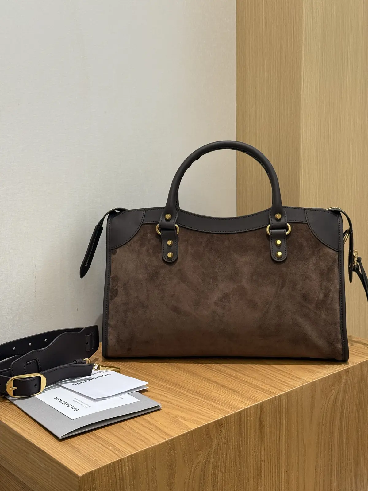 Balenciaga Style Brown Leather Bags Lookbook Reference image 2