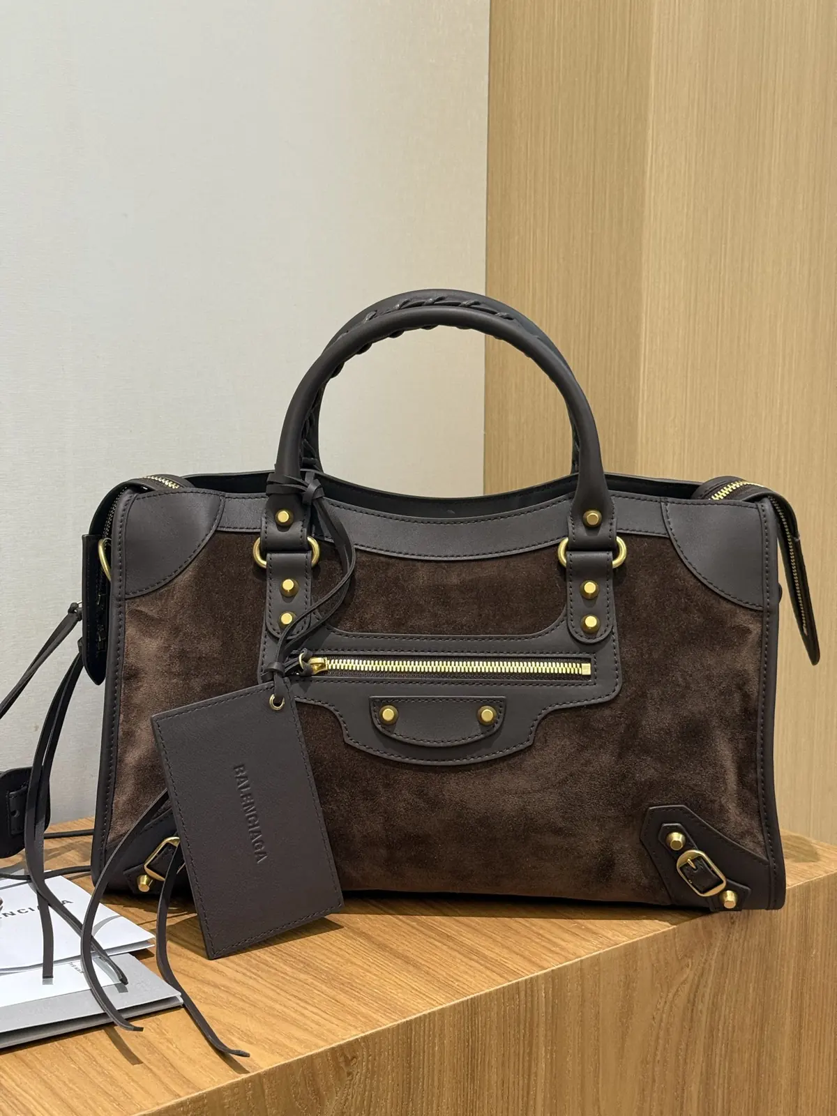Balenciaga Style Brown Leather Bags Lookbook Reference image 3