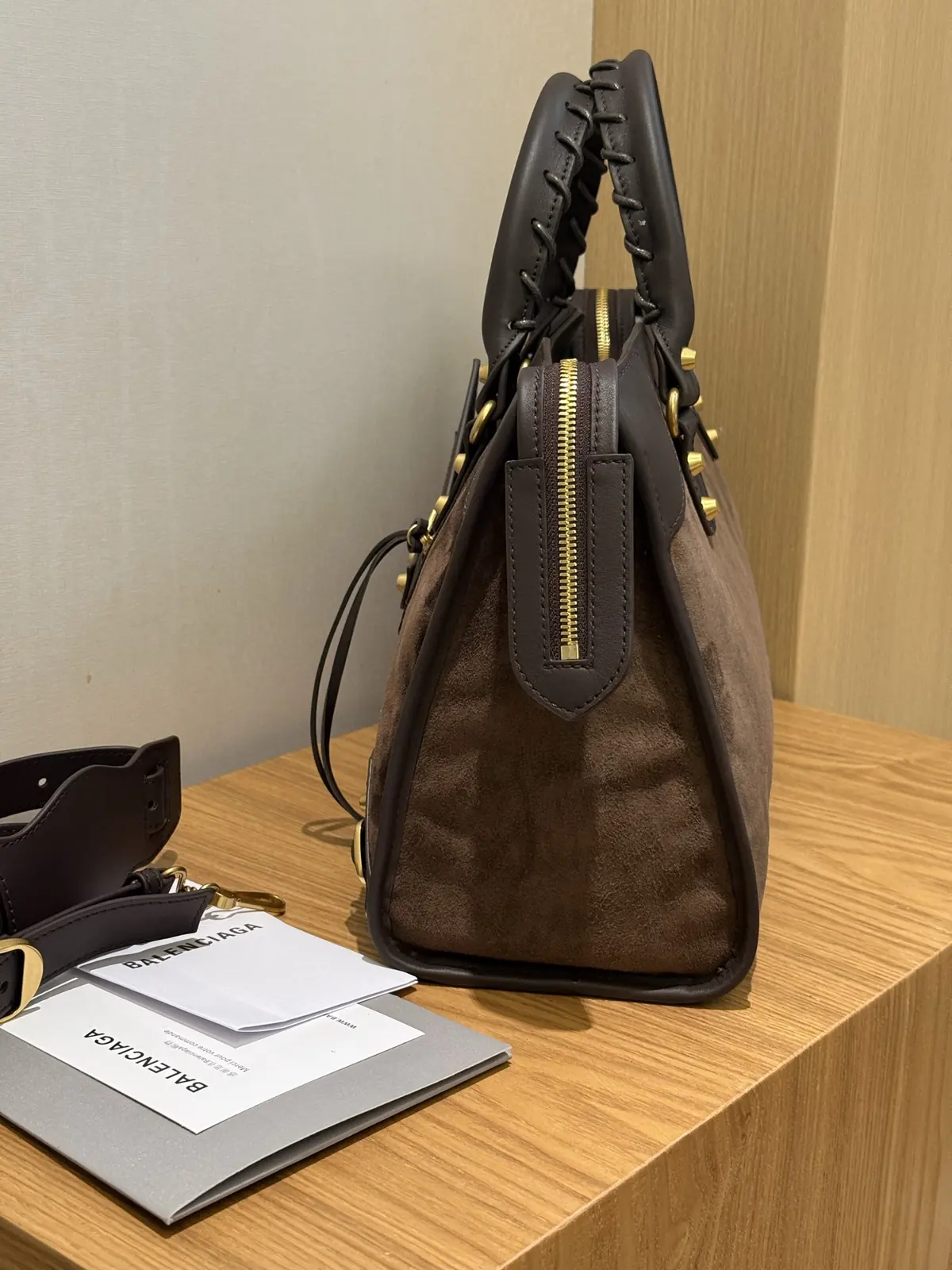 Balenciaga Style Brown Leather Bags Lookbook Reference image 6
