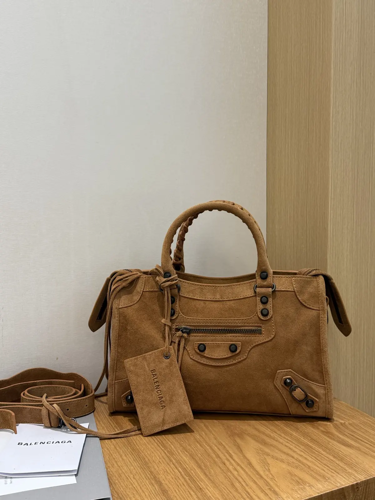 Balenciaga Style Brown Leather Bags Lookbook Reference image 1