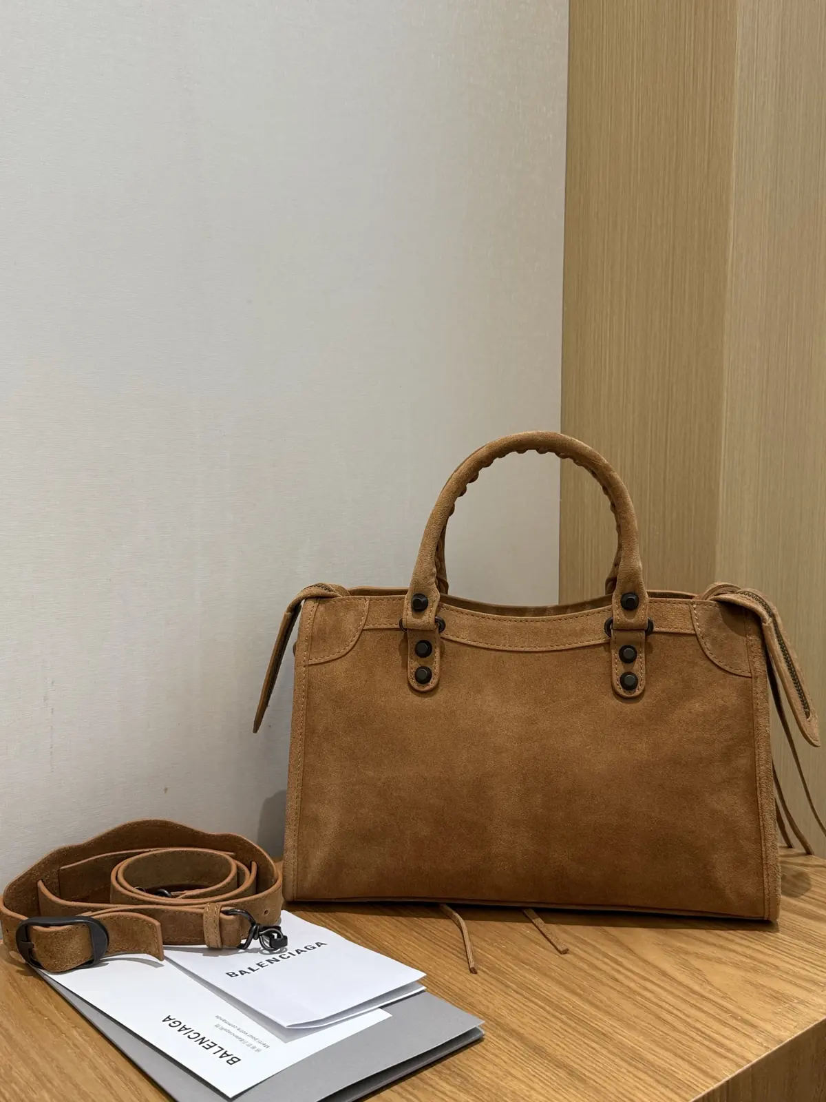 Balenciaga Style Brown Leather Bags Lookbook Reference image 2