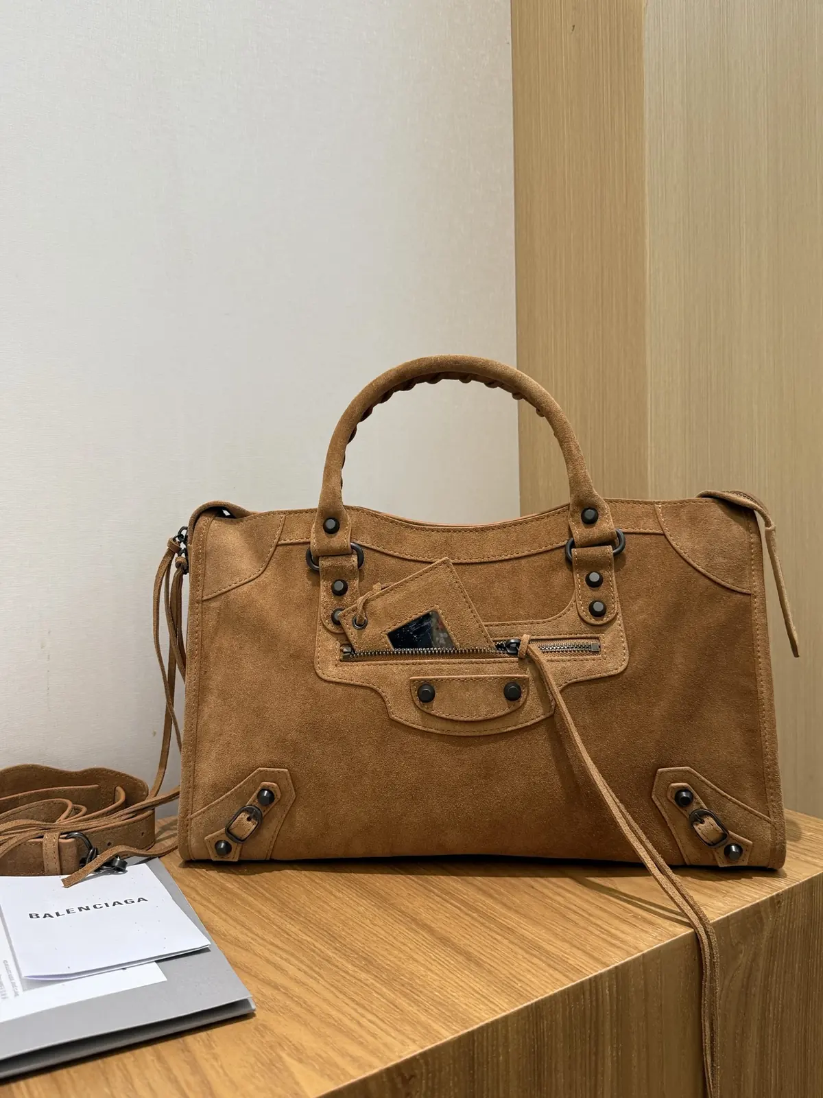 Balenciaga Style Brown Leather Bags Lookbook Reference image 1