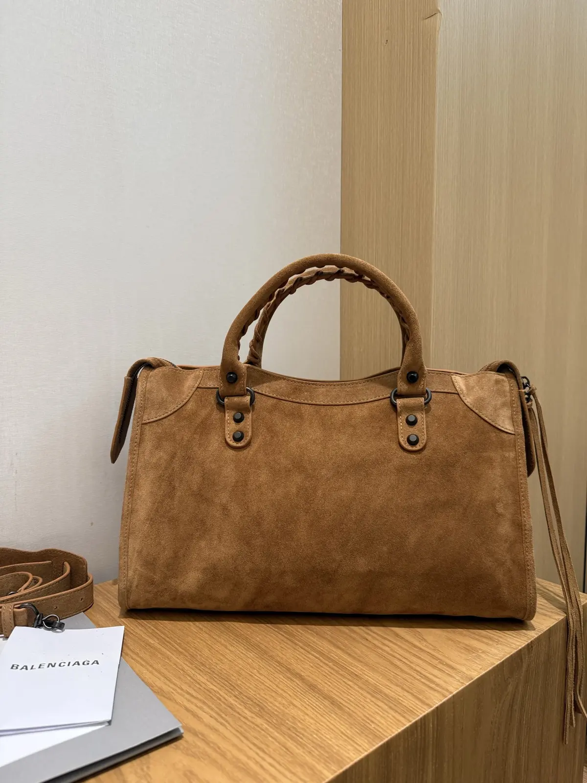 Balenciaga Style Brown Leather Bags Lookbook Reference image 2