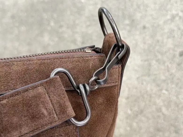 Balenciaga Style Brown Leather Crossbody Bag Lookbook Reference image 5