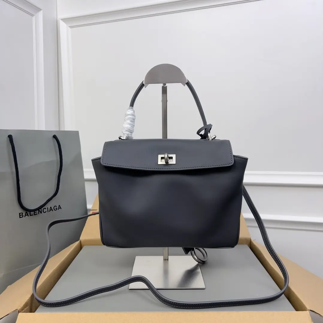 Balenciaga Style Grey Leather Bags Lookbook Reference image 1
