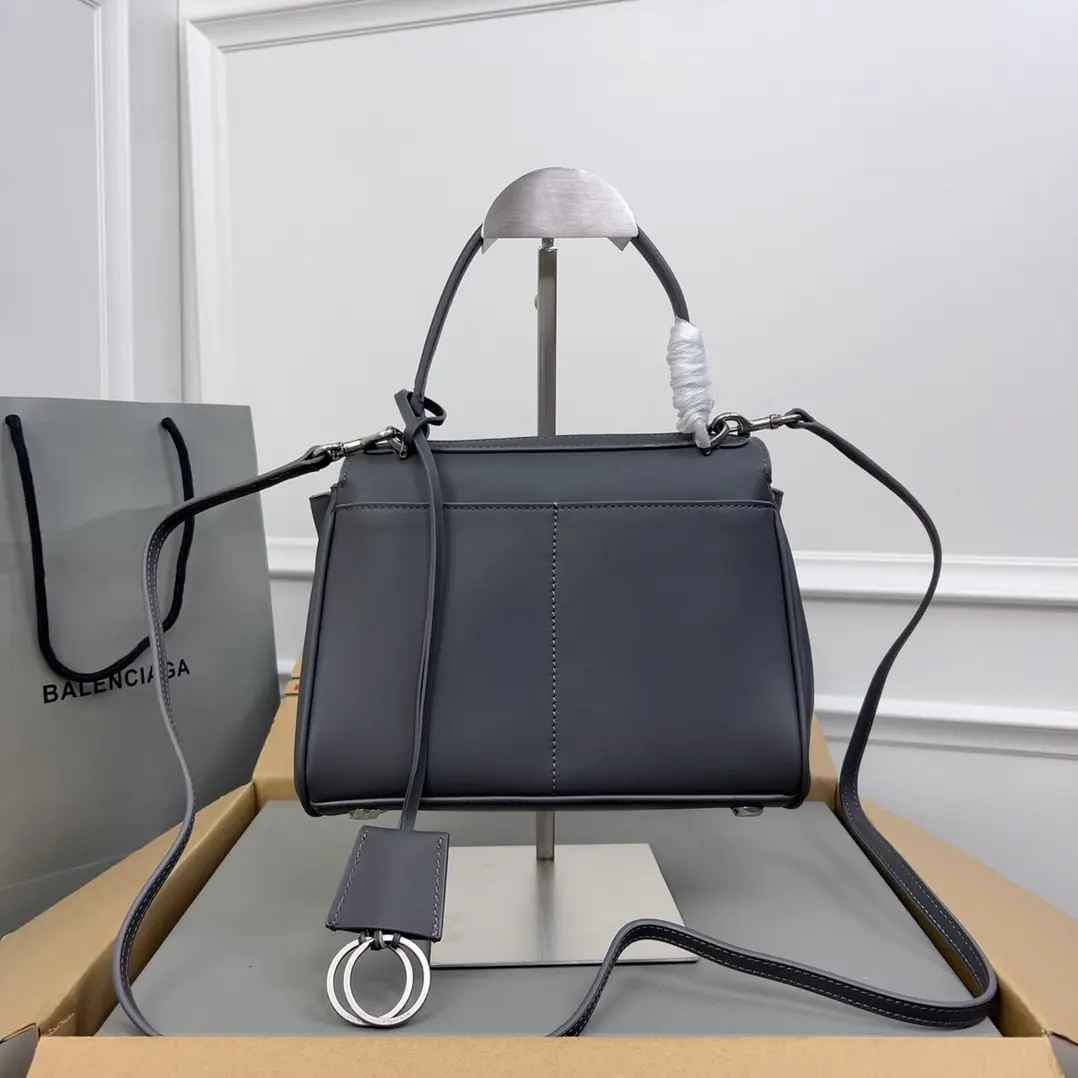 Balenciaga Style Grey Leather Bags Lookbook Reference image 2