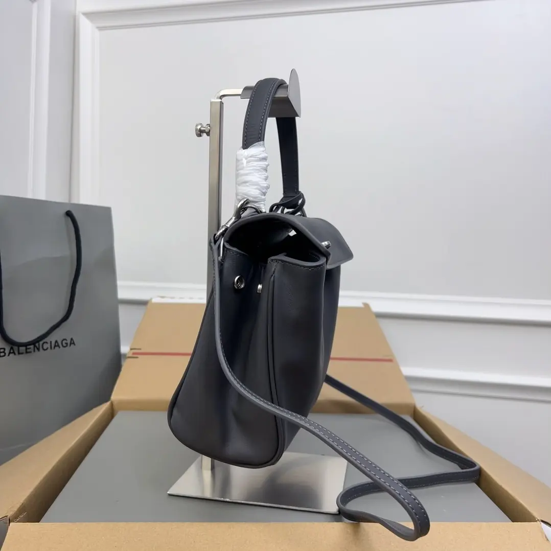 Balenciaga Style Grey Leather Bags Lookbook Reference image 3