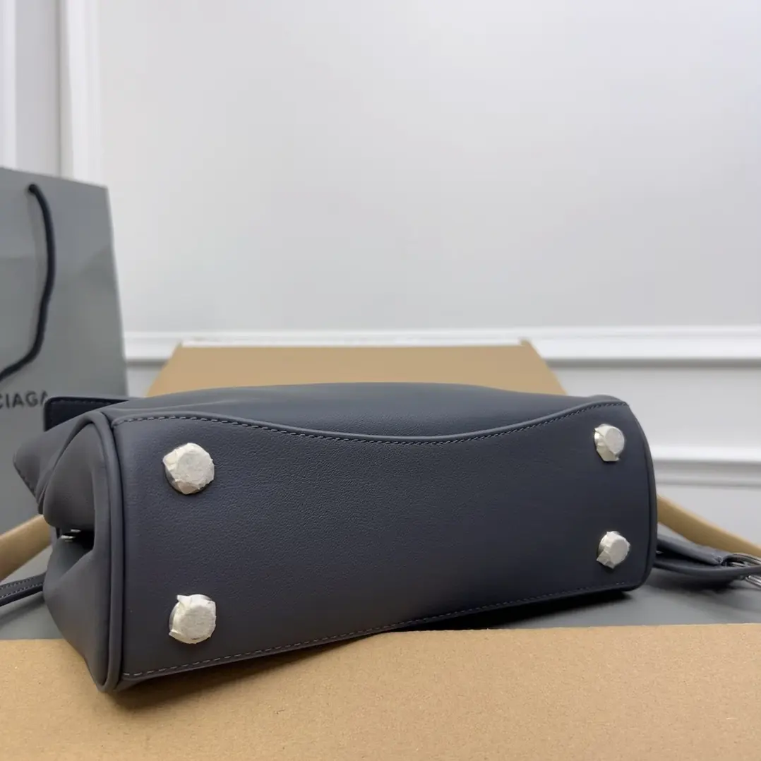 Balenciaga Style Grey Leather Bags Lookbook Reference image 4