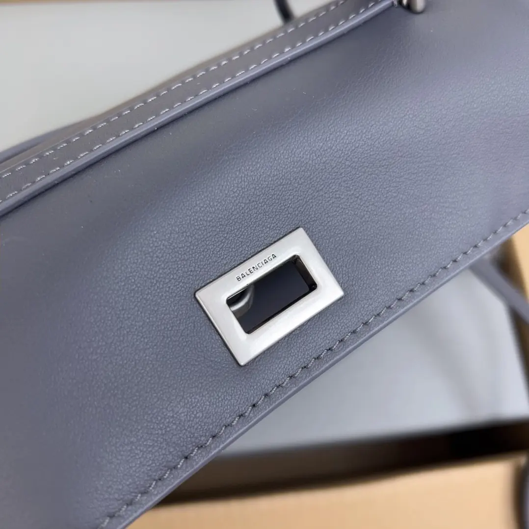 Balenciaga Style Grey Leather Bags Lookbook Reference image 5