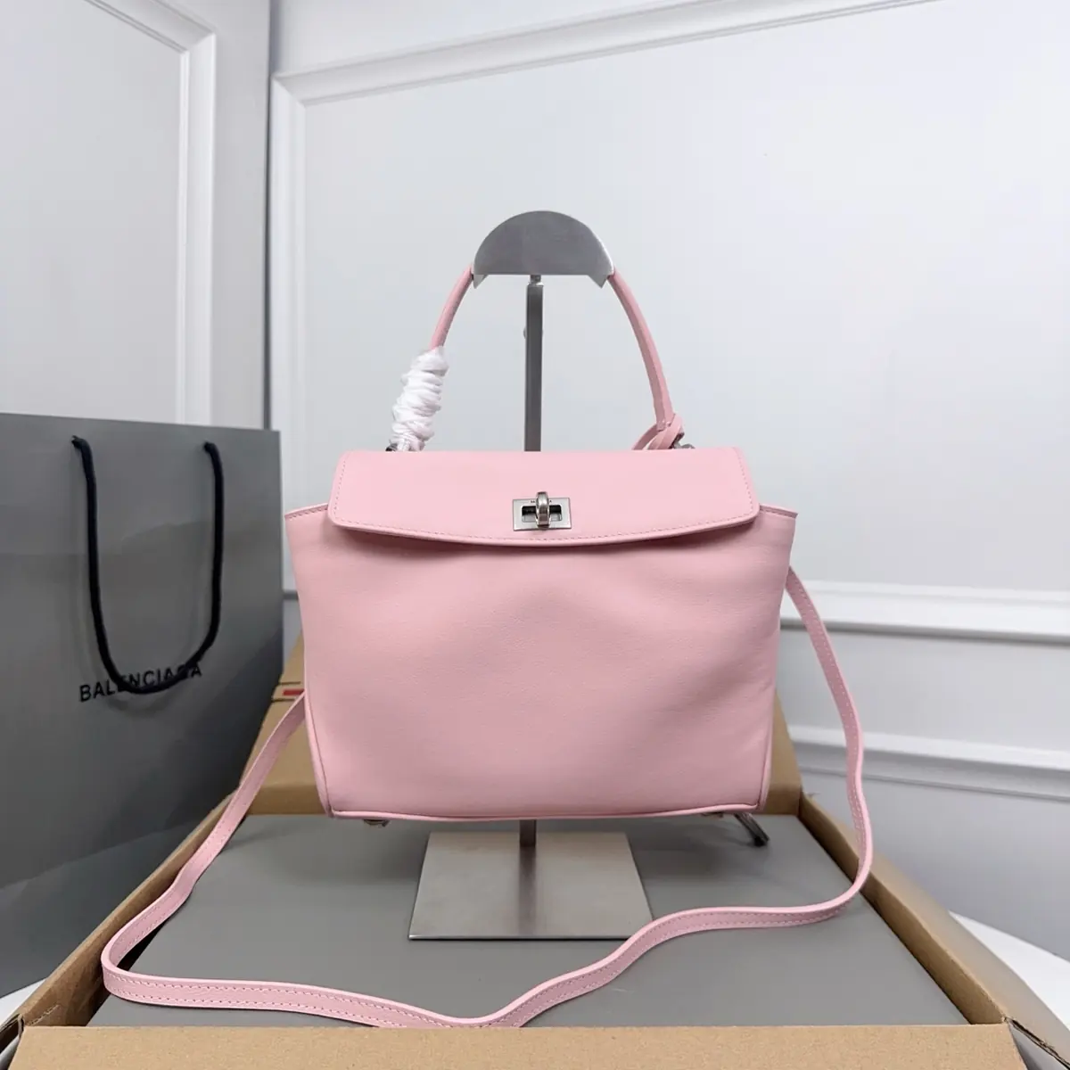 Balenciaga Style Pink Leather Bags Lookbook Reference image 1
