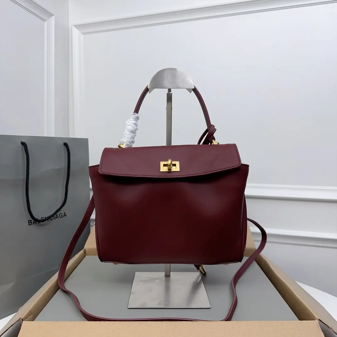 Balenciaga Style Red Leather Bags Lookbook Reference image 1
