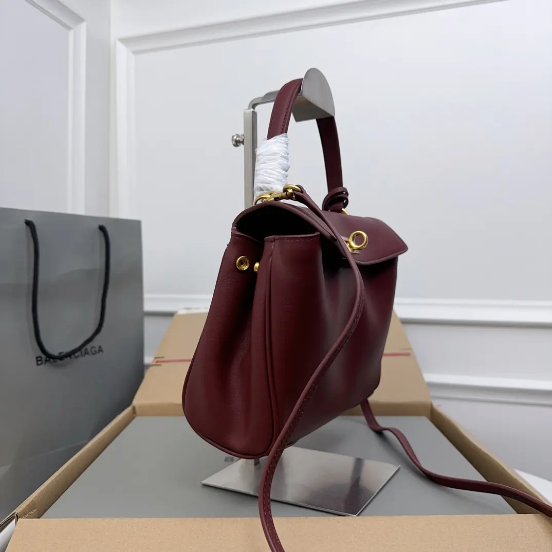 Balenciaga Style Red Leather Bags Lookbook Reference image 3
