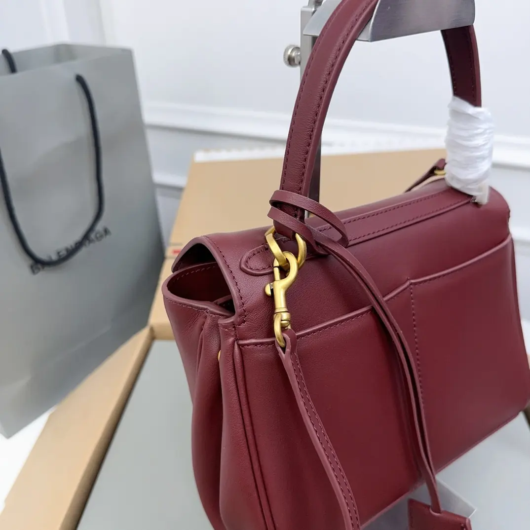 Balenciaga Style Red Leather Bags Lookbook Reference image 4