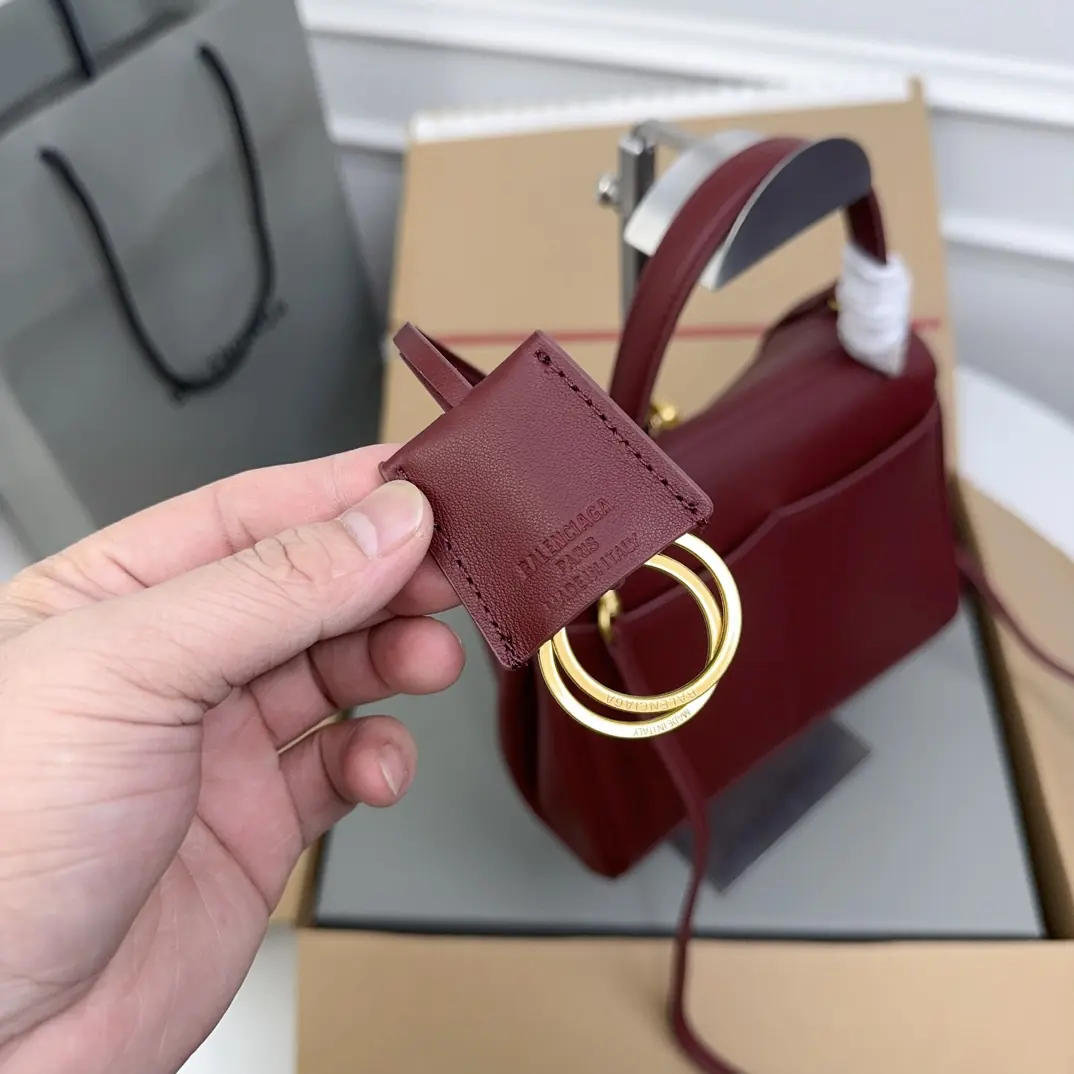 Balenciaga Style Red Leather Bags Lookbook Reference image 5