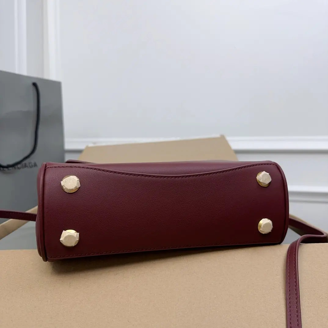 Balenciaga Style Red Leather Bags Lookbook Reference image 6
