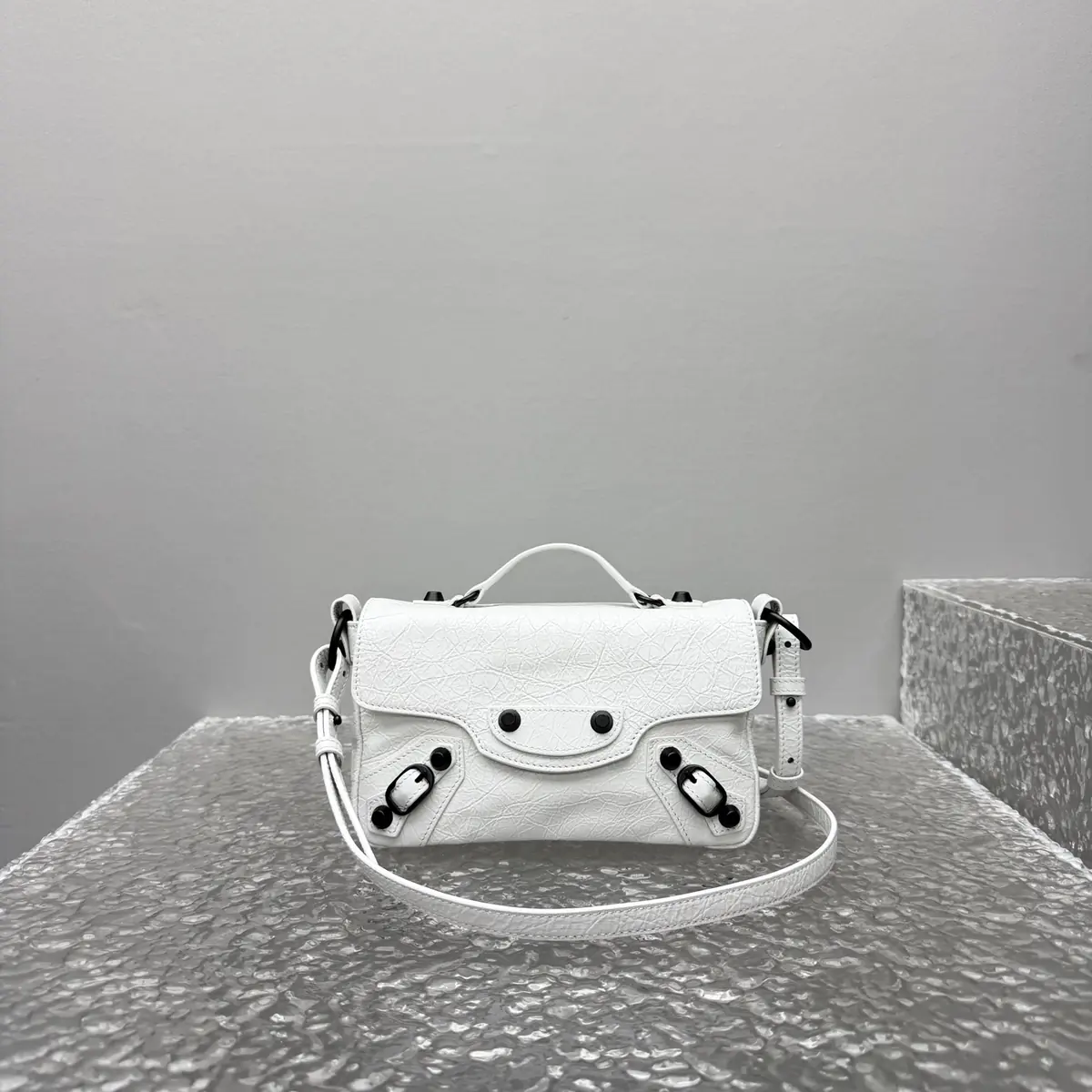 Balenciaga Style White Leather Bag Lookbook Reference image 2