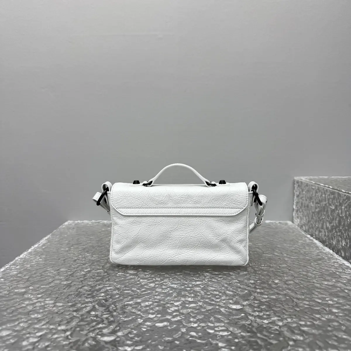 Balenciaga Style White Leather Bag Lookbook Reference image 4
