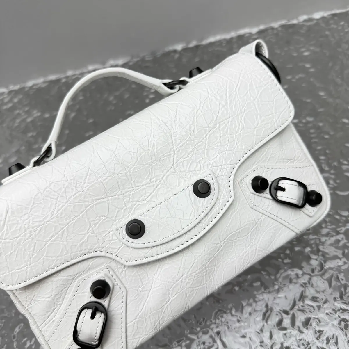 Balenciaga Style White Leather Bag Lookbook Reference image 5