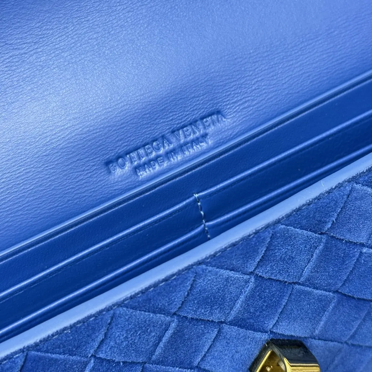 Bottega Veneta Style Blue Leather Top Handle Bag Lookbook Reference image 6