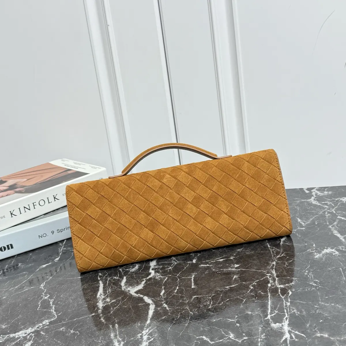 Bottega Veneta Style Leather Top Handle Bag Lookbook Reference image 2