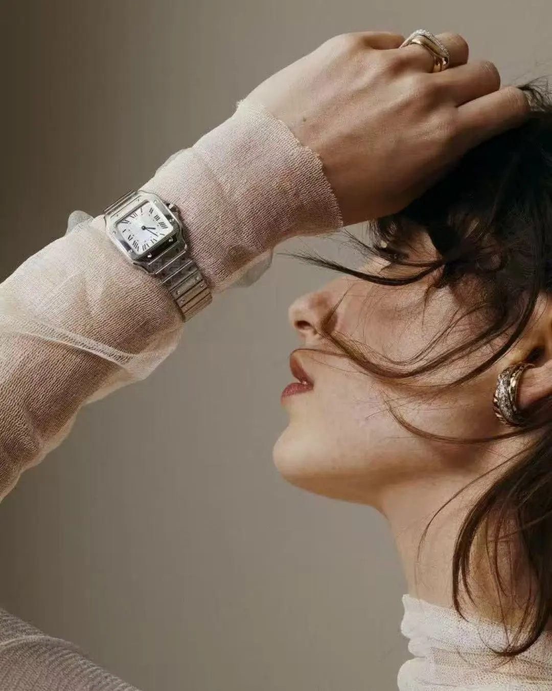 Cartier Style Blue Leather Watches Lookbook Reference image 4
