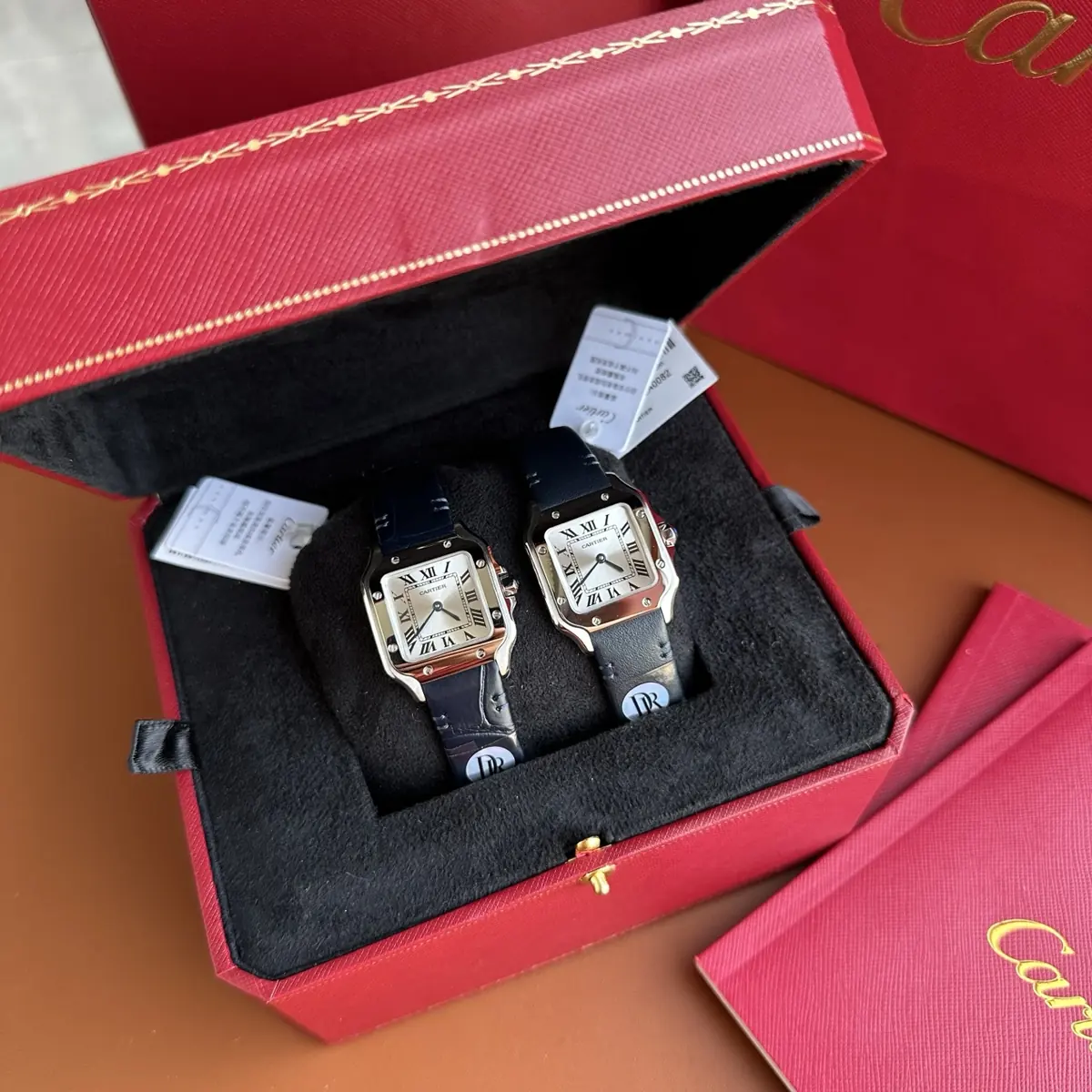 Cartier Style Grey Leather Watches Lookbook Reference image 1