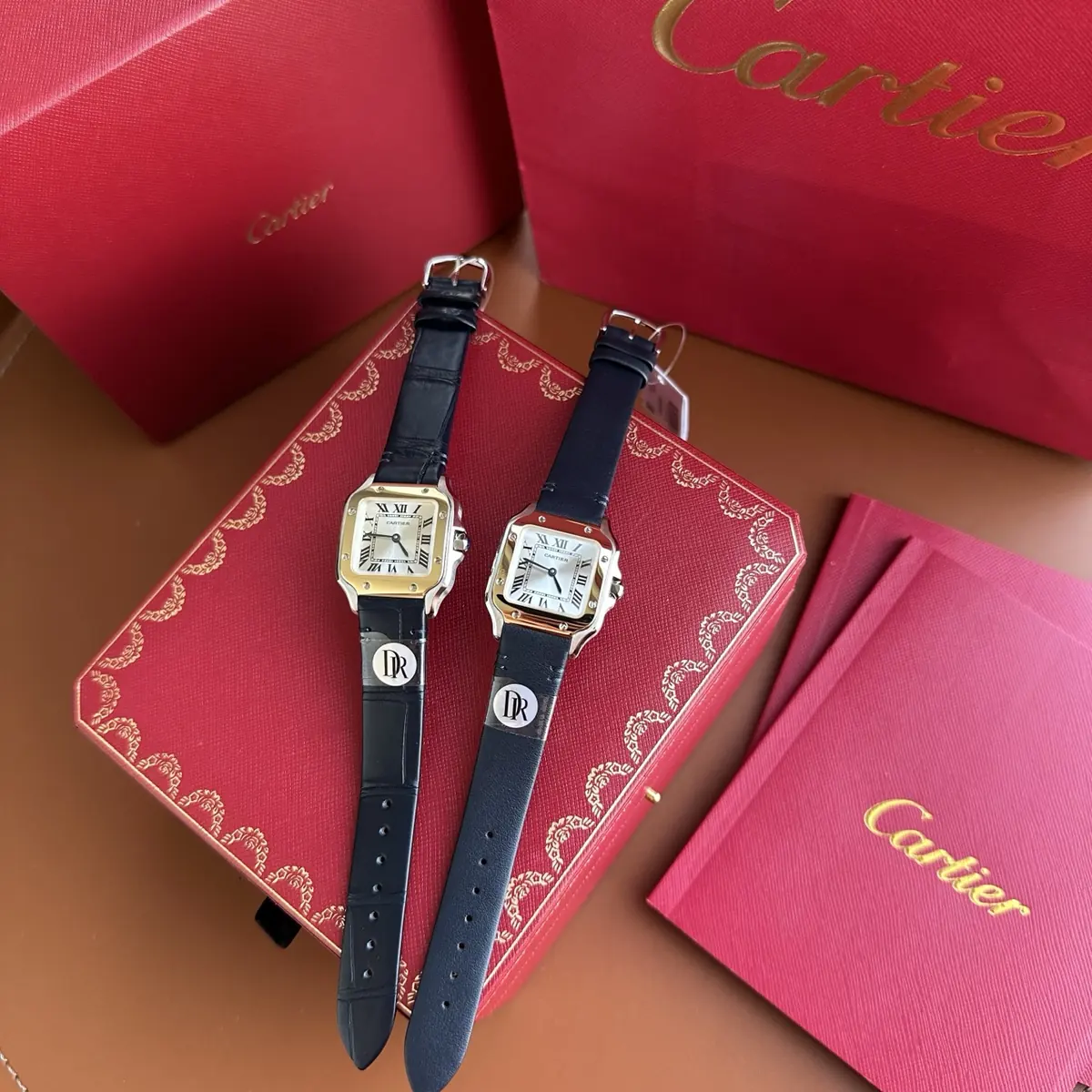Cartier Style Grey Leather Watches Lookbook Reference image 1