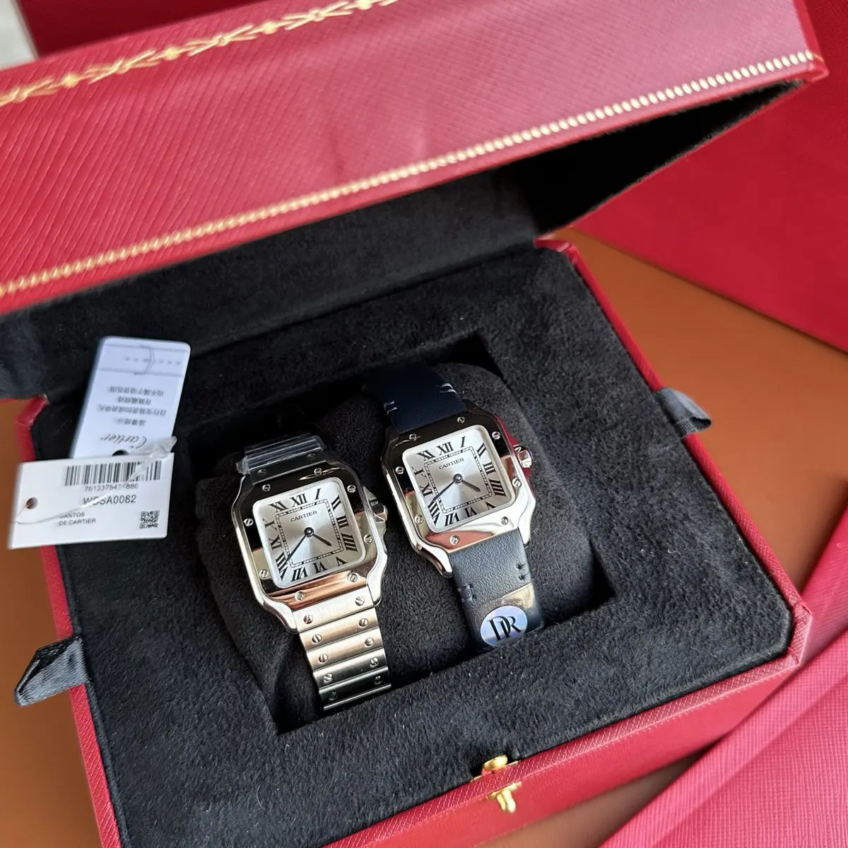 Cartier Style Grey Leather Watches Lookbook Reference image 1