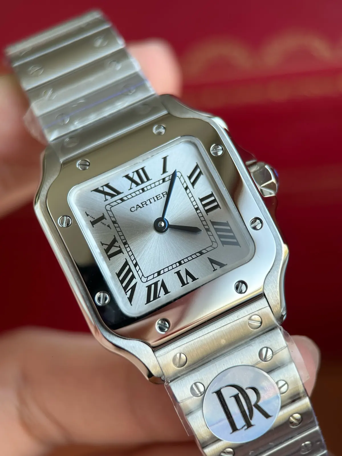 Cartier Style Grey Leather Watches Lookbook Reference image 2