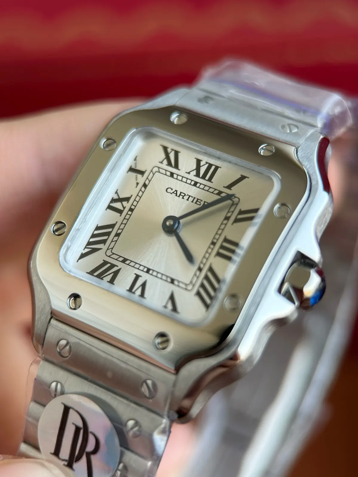 Cartier Style Grey Leather Watches Lookbook Reference image 3