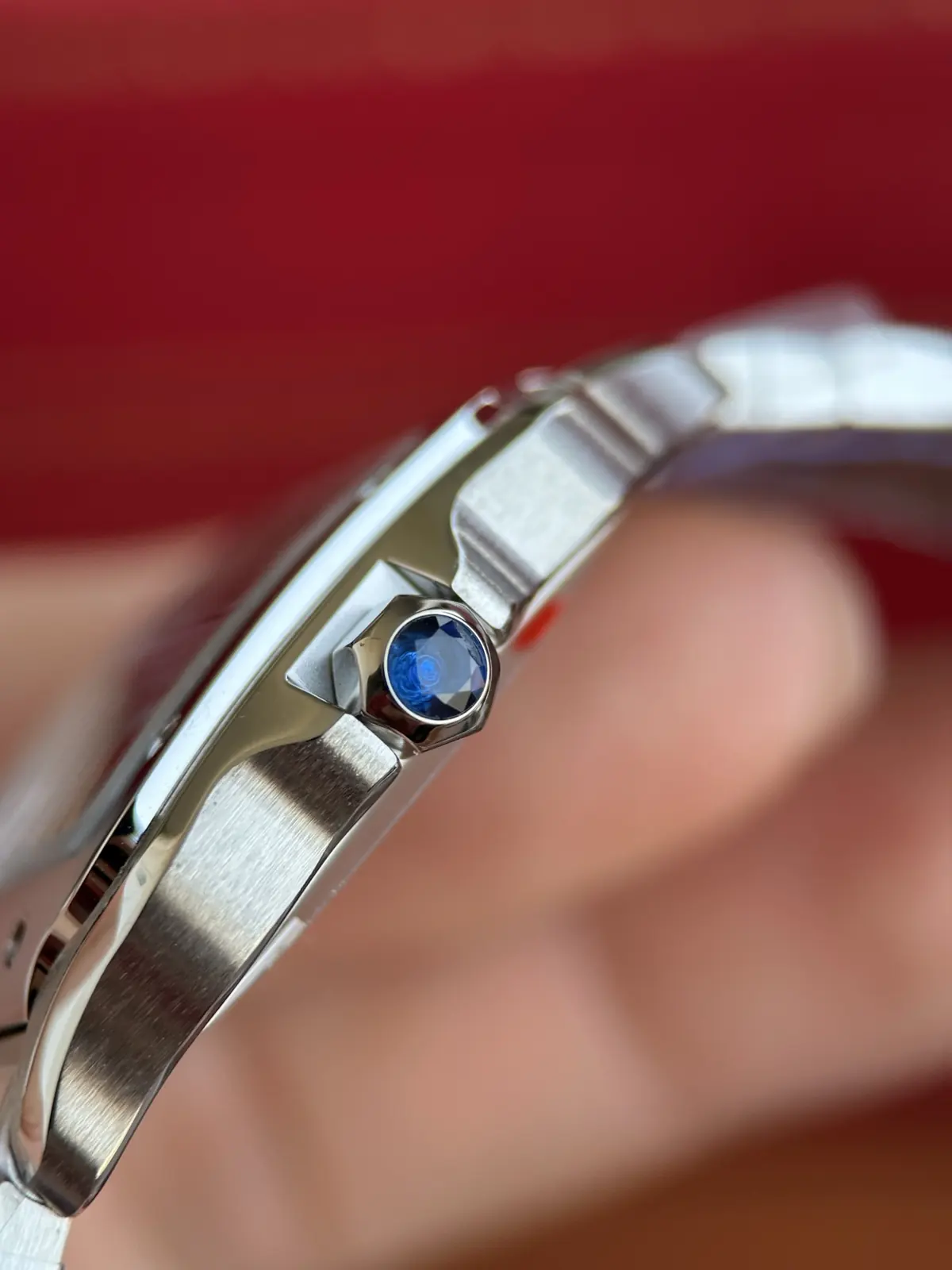 Cartier Style Grey Leather Watches Lookbook Reference image 4