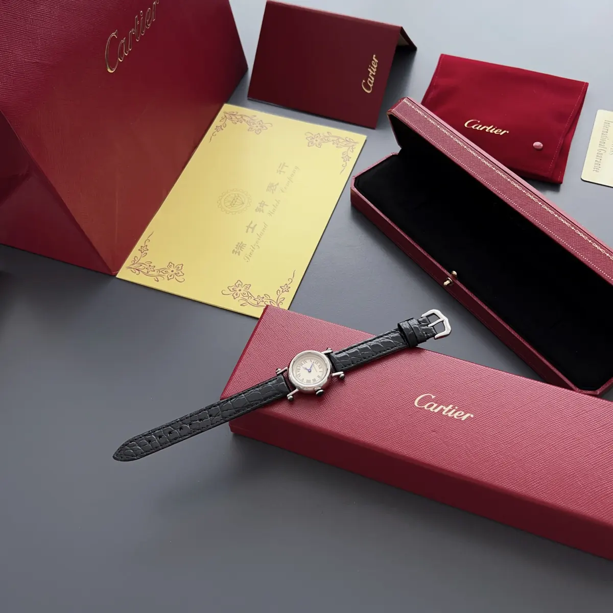 Cartier Style White Leather Watches Lookbook Reference image 1