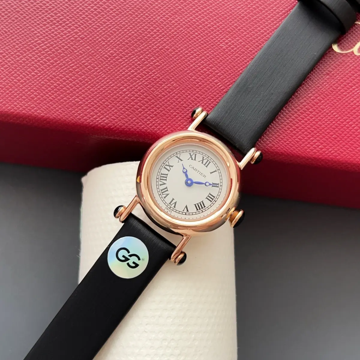 Cartier Style White Leather Watches Lookbook Reference image 2
