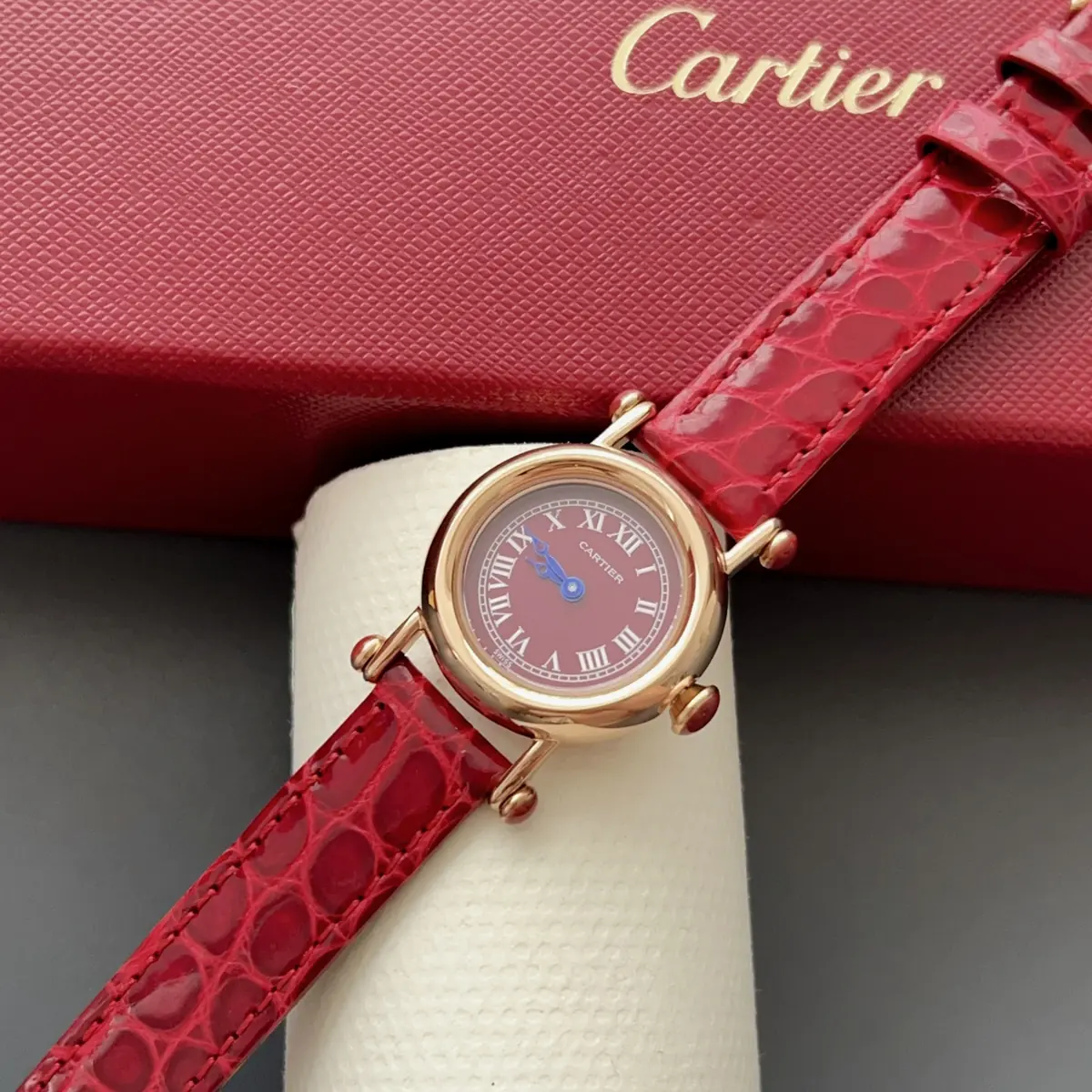 Cartier Style White Leather Watches Lookbook Reference image 2