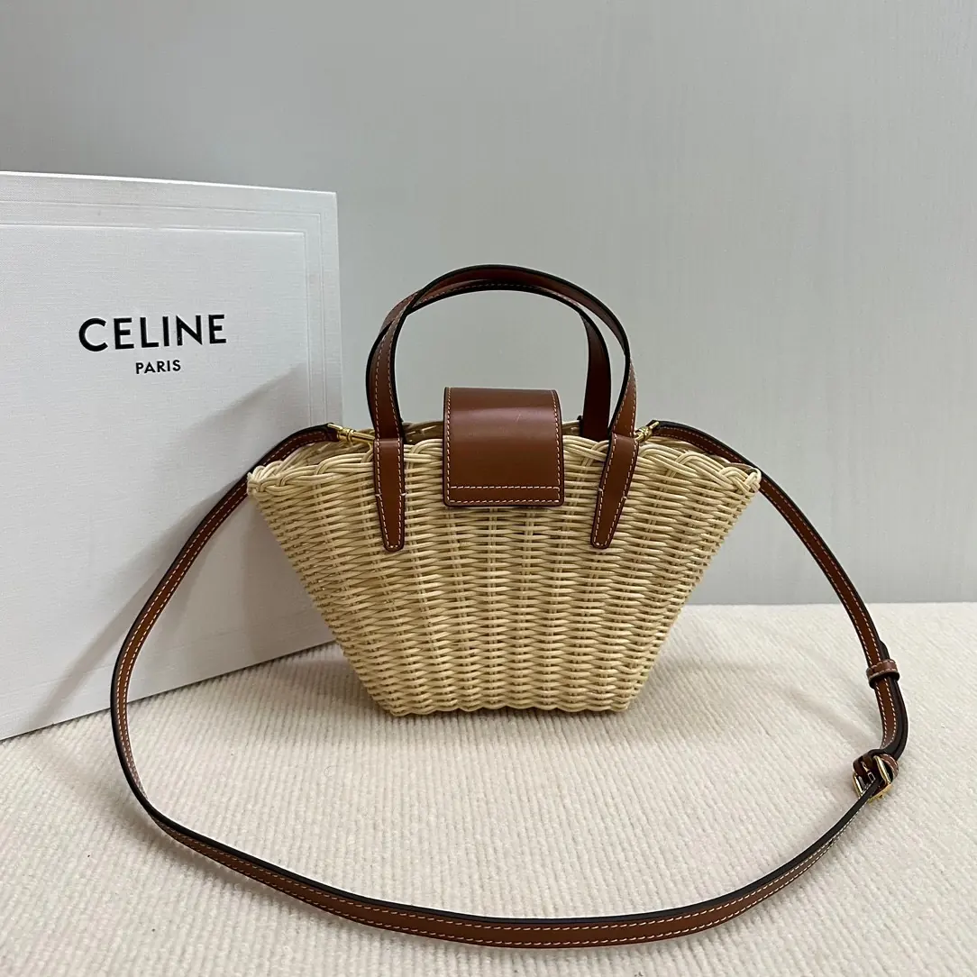 Celine Style Beige Leather Shoulder Bag Bags Shoulder Bag detail image 3 from source 719994