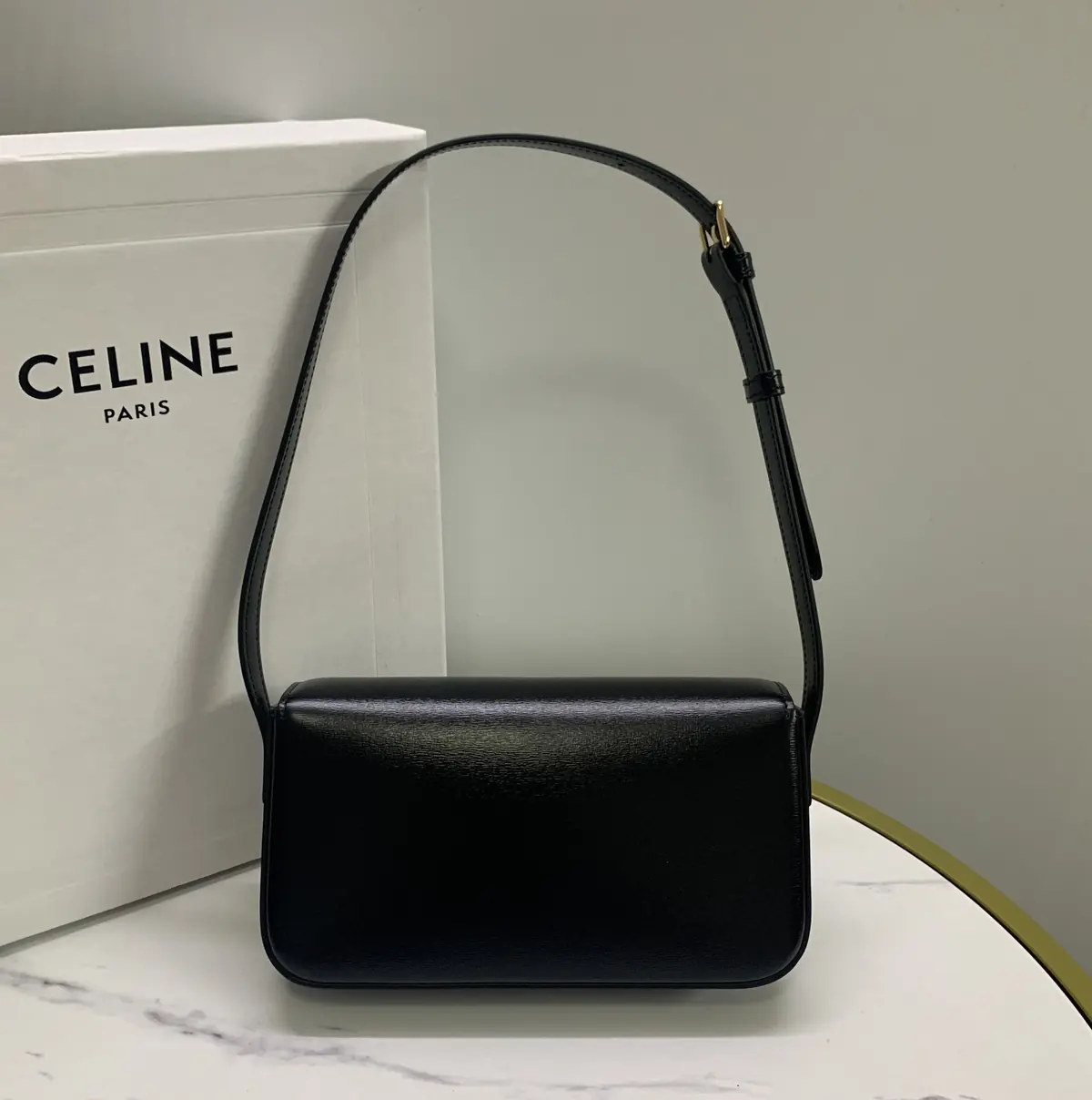 Celine Style Beige Leather Shoulder Bag Lookbook Reference image 2