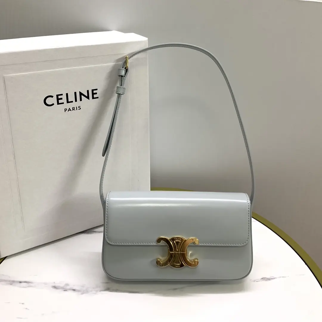 Celine Style Beige Leather Shoulder Bag Lookbook Reference image 1